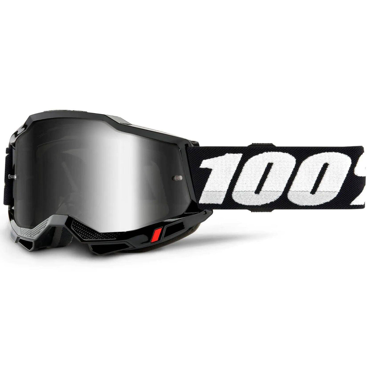100% Accuri 2 MTB/MX Goggles - Black (Mirror Silver Lens)