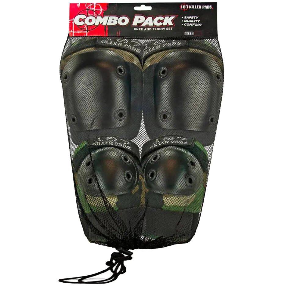 187 Killer Combo Pack Knee & Elbow Pad Set - Camo
