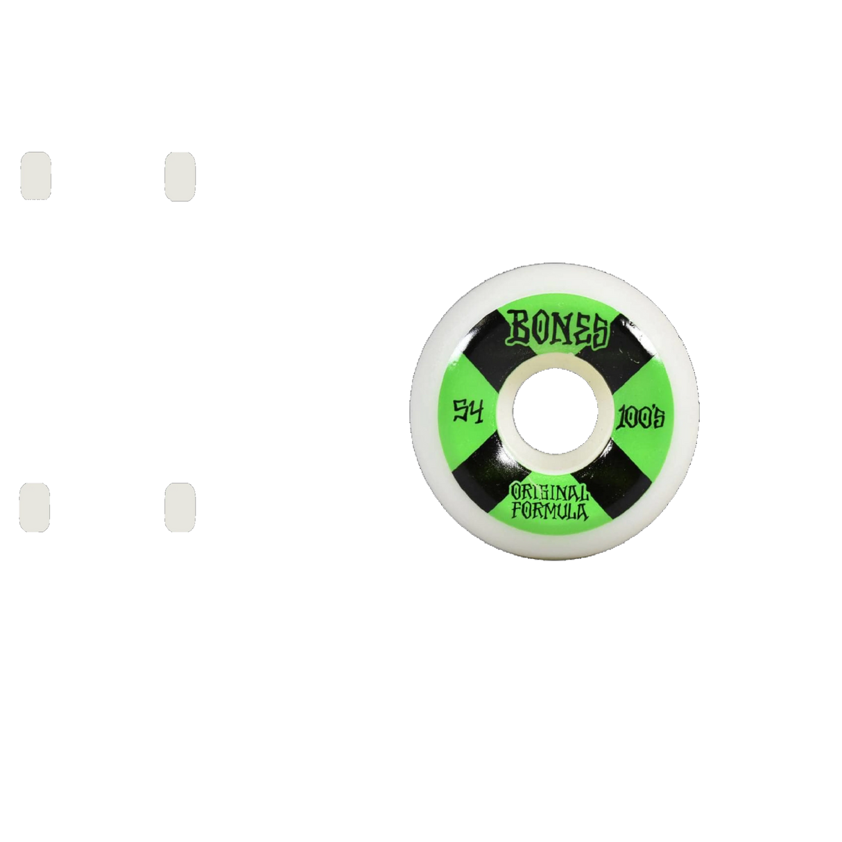 Bones OG 100's #4 V5 Sidecut Skateboard Wheels - White 54mm