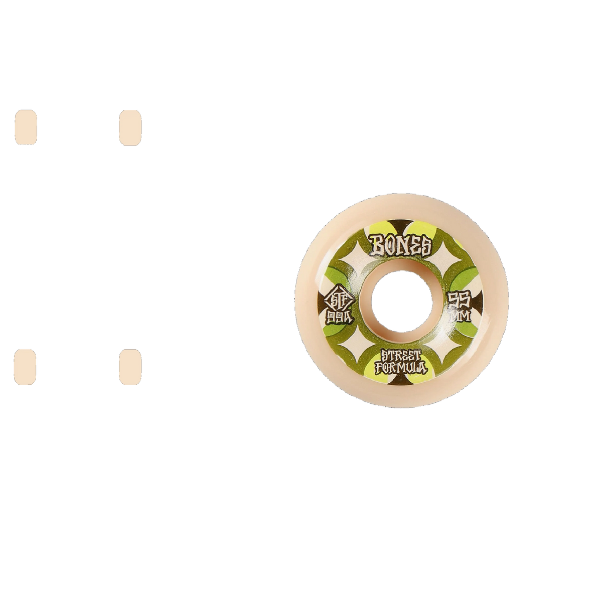 Bones Retros 99A V5 Sidecut STF Skateboard Wheels - White 53mm