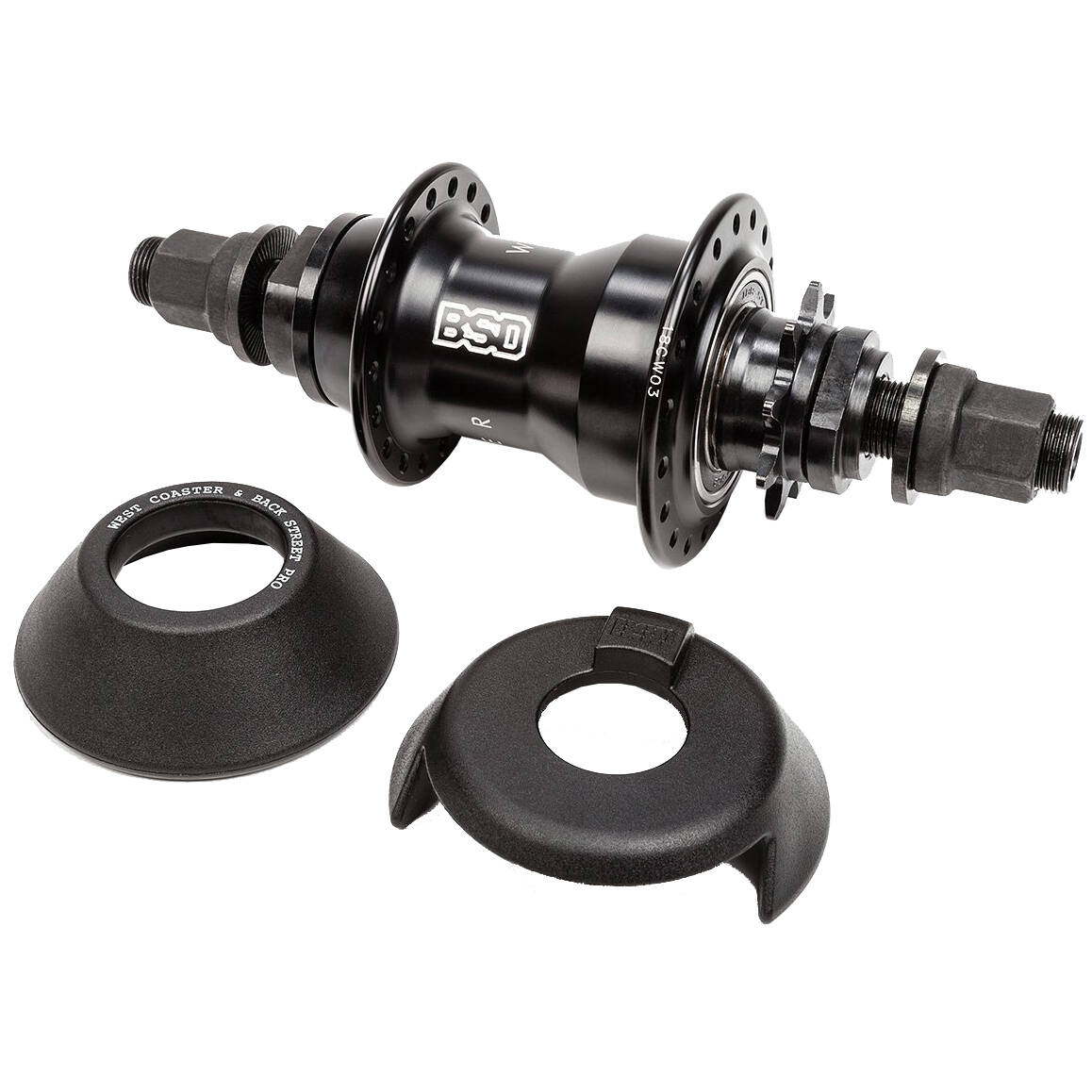 BSD West Coaster V2 LHD BMX Hub - Black