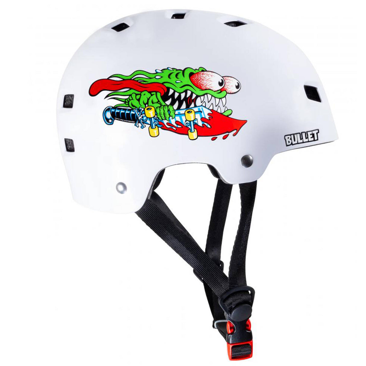 Bullet x Santa Cruz Slasher Youth Helmet - Gloss White (49-54cm)