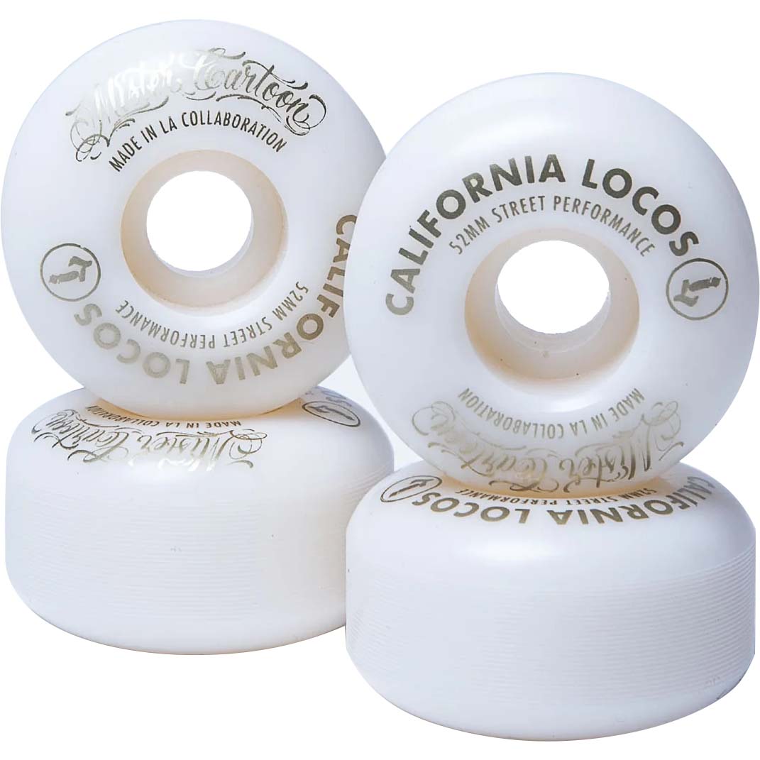 California Locos Irons Skateboard Wheels - White 52mm