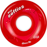 Chaya Big Softie's Quad Roller Skate Wheels 65mm - Clear Red