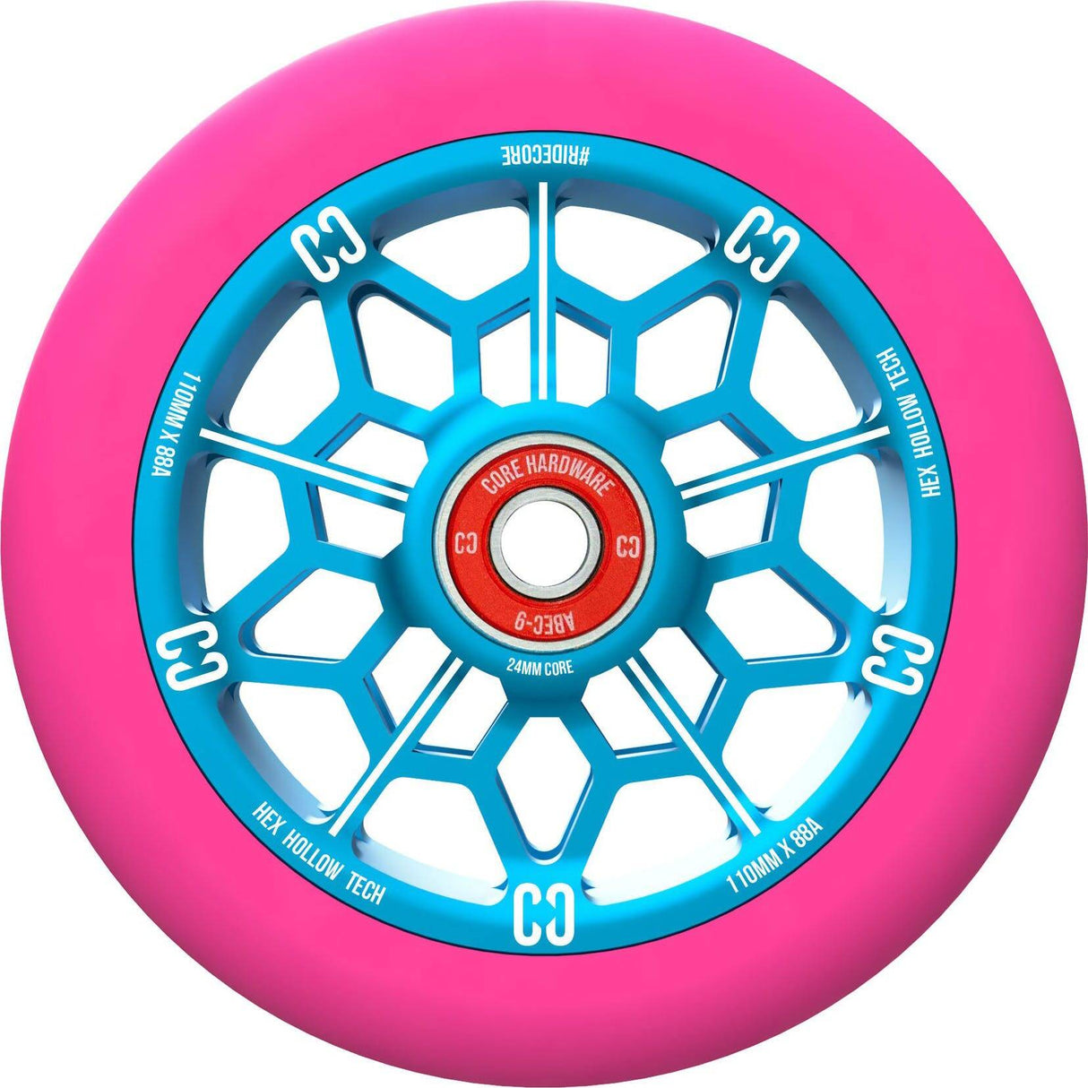 CORE Hex Scooter Wheel 110mm - Pink/Blue