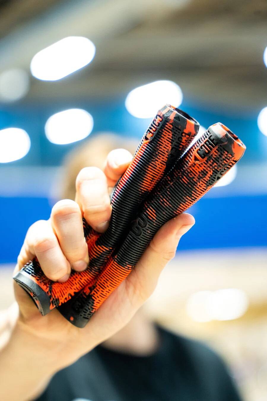 CORE Skinny Boy 170mm Scooter Grips - Lava (Red/Black)
