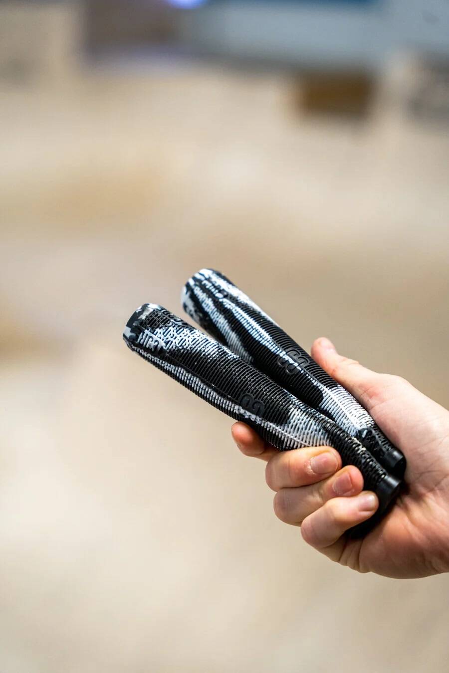 CORE Skinny Boy 170mm Scooter Grips - Slate (White/Black)