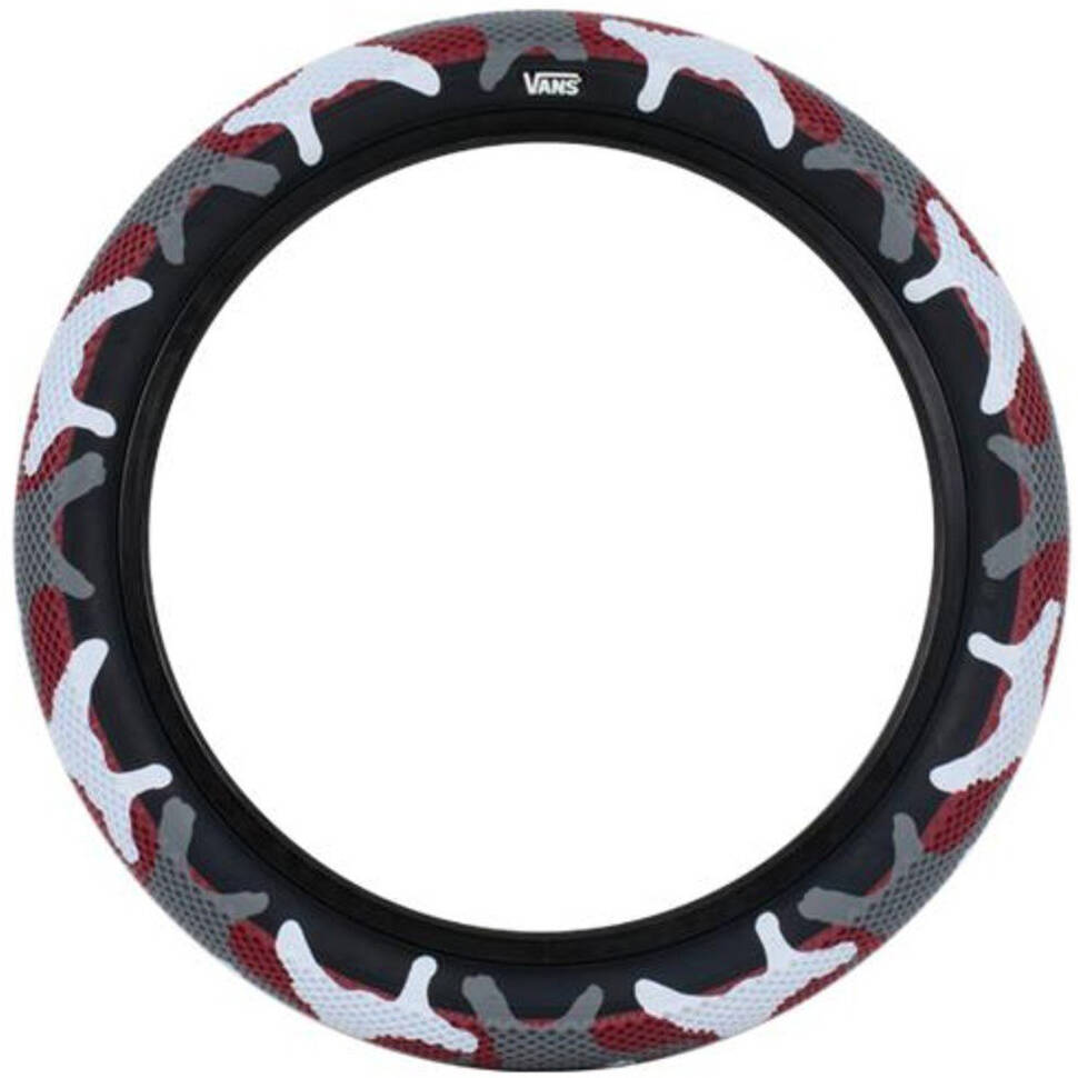 Cult Vans 16'' BMX Tyre - Red Camo/Black Sidewall