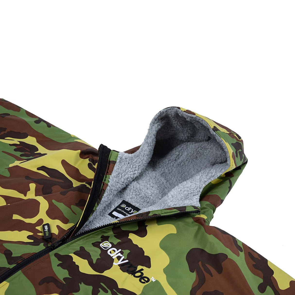Dryrobe Advance Long Sleeve Changing Robe - Camo/Grey