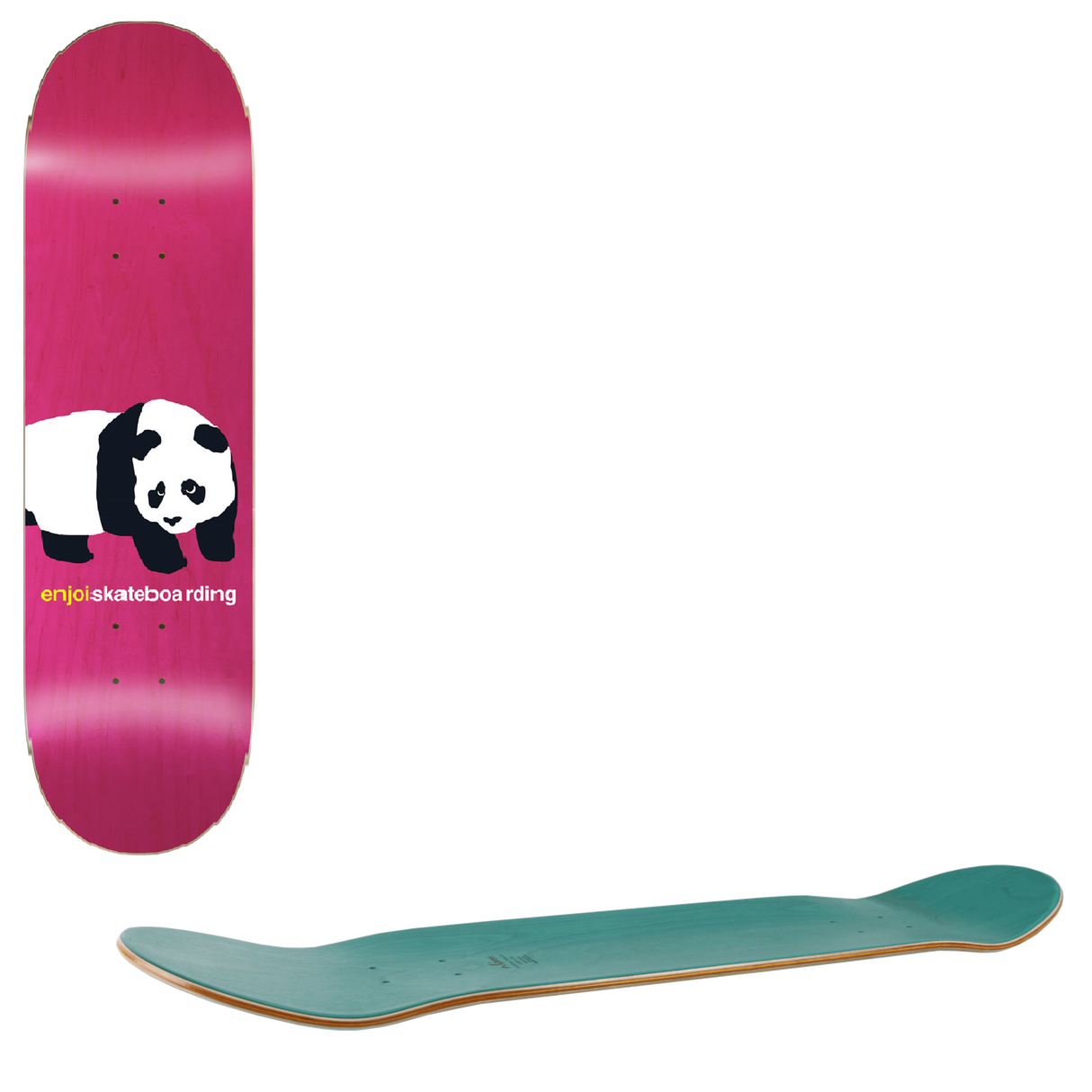 Enjoi Peakaboo Panda R7 Skateboard Deck - Pink 8.5"