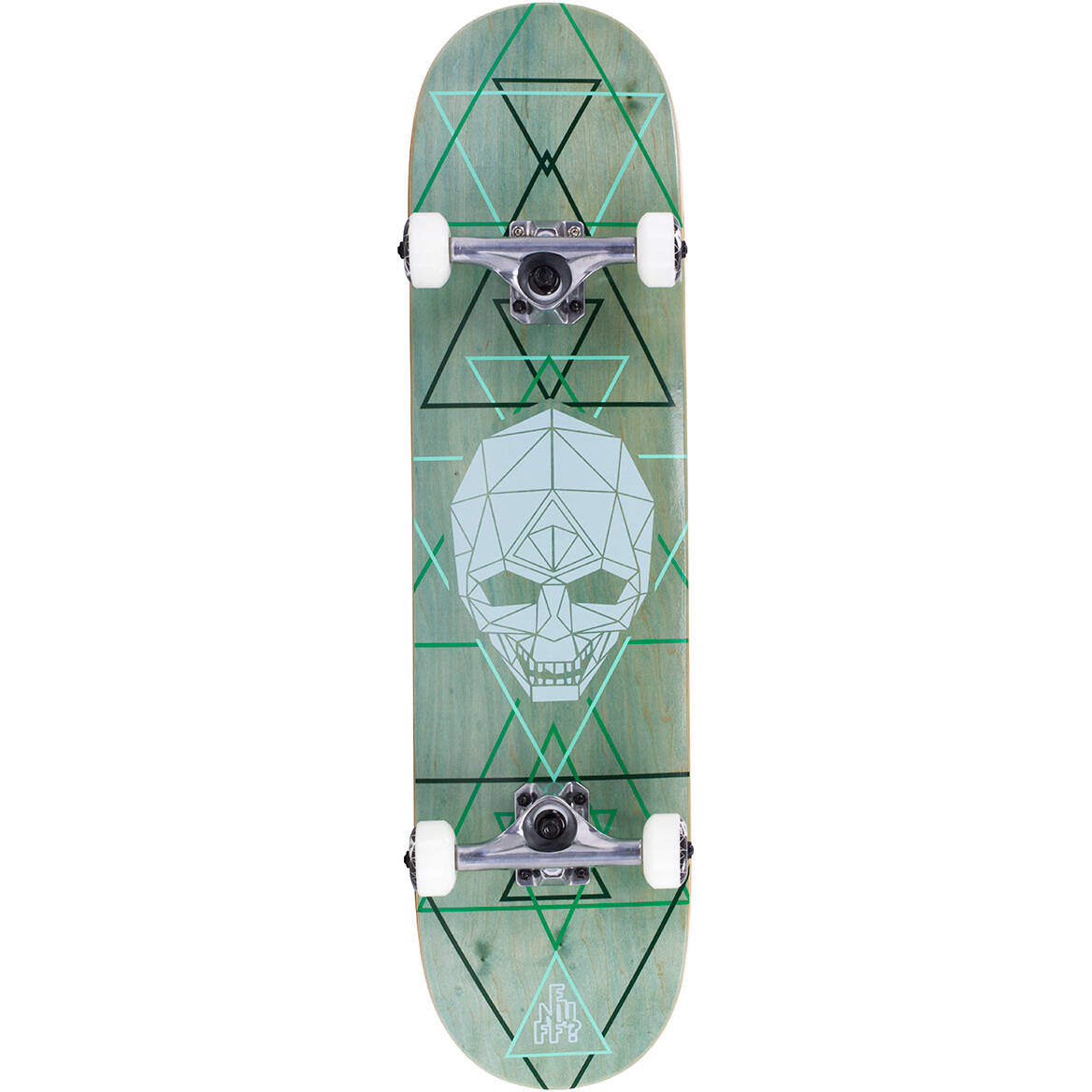 Enuff Geo Skull Complete Skateboard - Green 8''