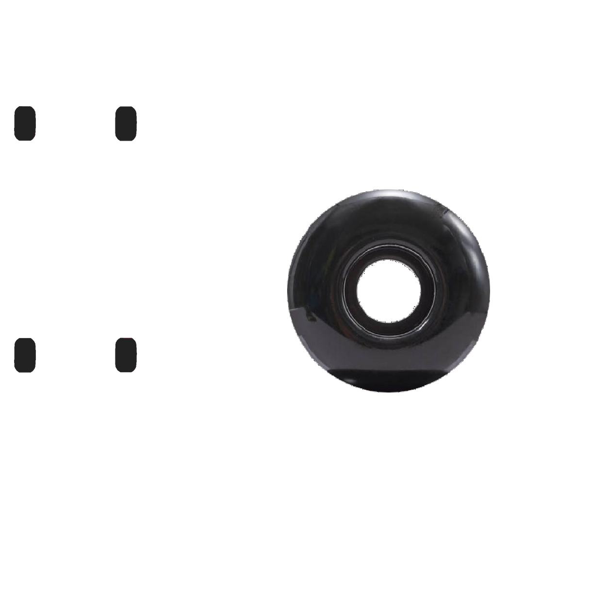 Essentials Skateboarding 95A Skateboard Wheels 54mm - Black