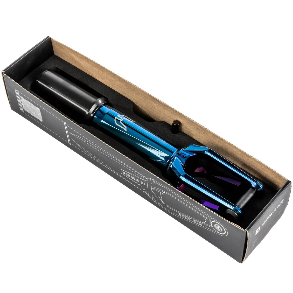 Ethic Merrow V3 IHC Scooter Forks - Blue Chrome