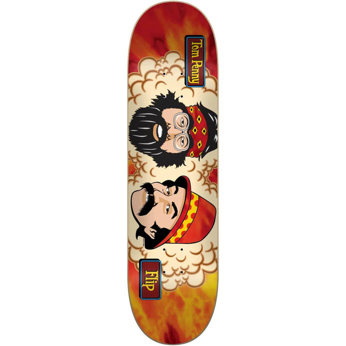 Flip Tom Friends Skateboard Deck - Orange Sunshine 8''
