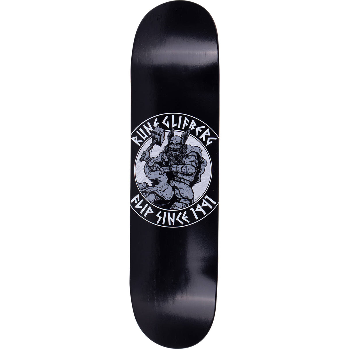 Flip Glifberg Thor Skateboard Deck - Black 8"