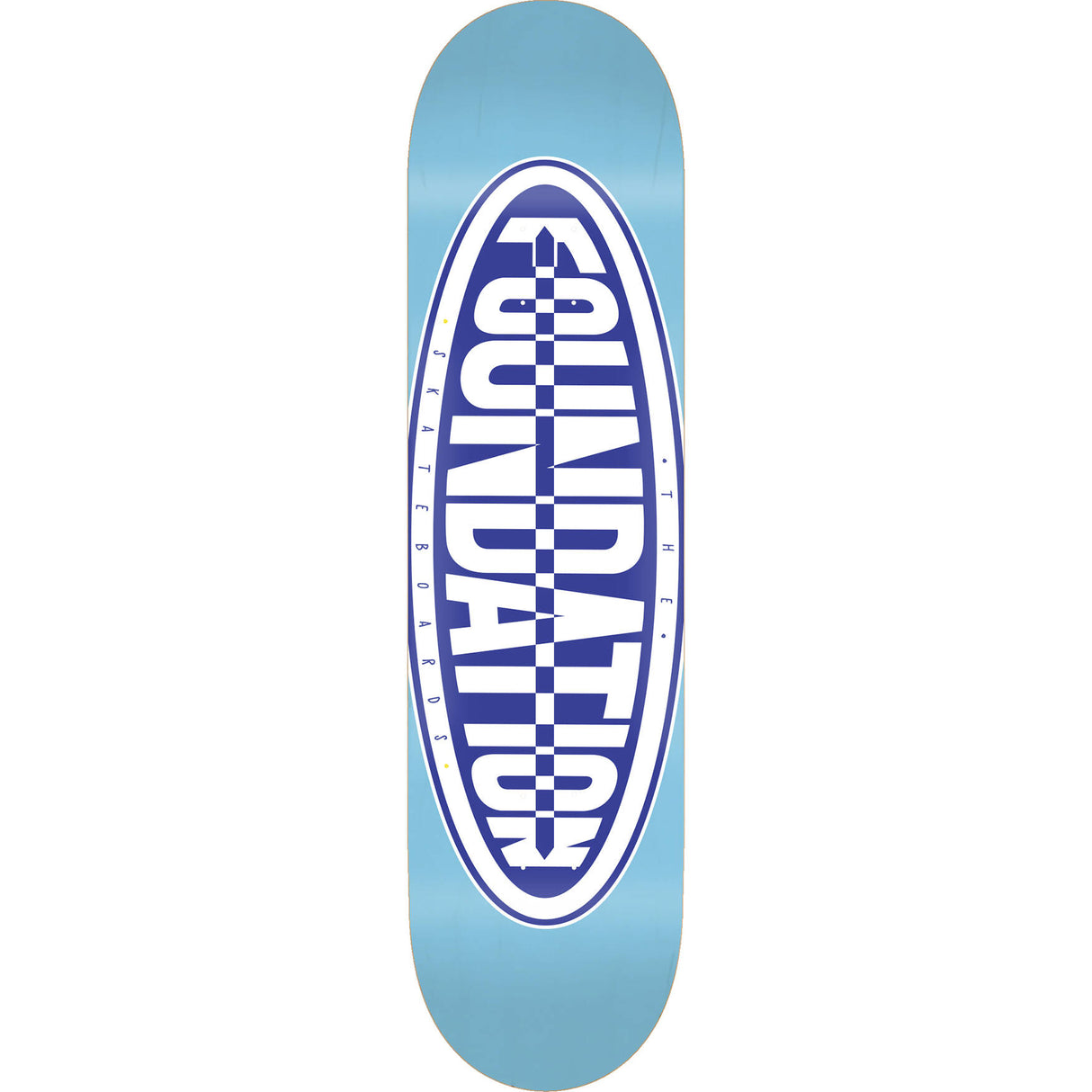 Foundation F Oval Skateboard Deck - Blue 8"