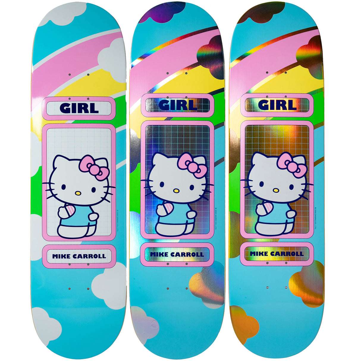 Girl Hello Kitty Rainbow Skateboard Deck - Carroll 8.5"