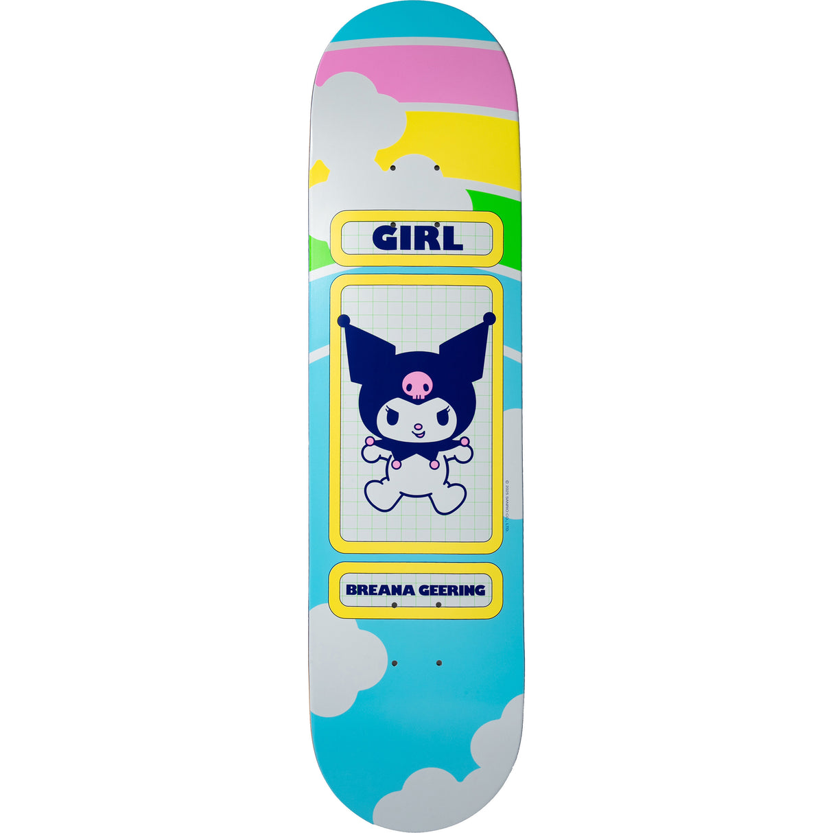 Girl Hello Kitty Rainbow Skateboard Deck - Geering 8"