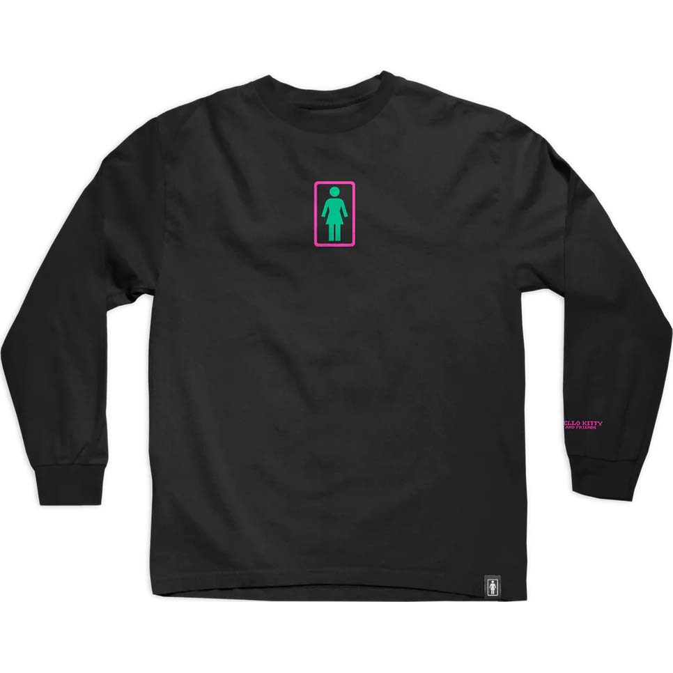 Girl Kawaii Arcade Friends Long Sleeve T Shirt - Black