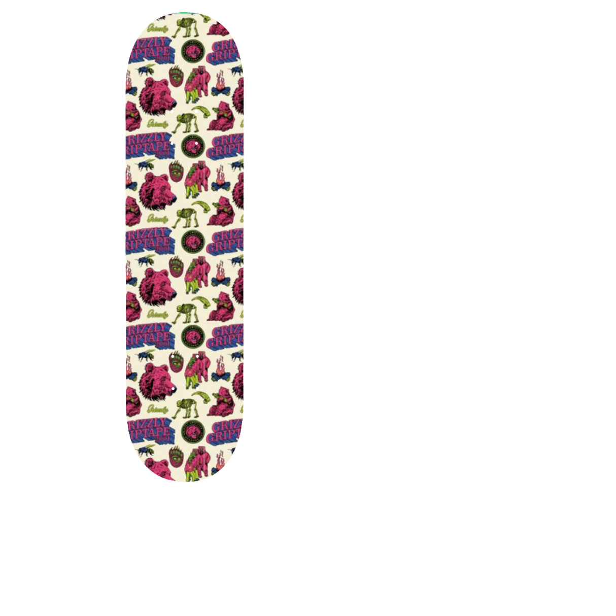 Grizzly Cult Classic Skateboard Grip Tape - Multi