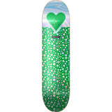 The Heart Supply Foil Logo Skateboard Deck - Green Polkahearts 8''