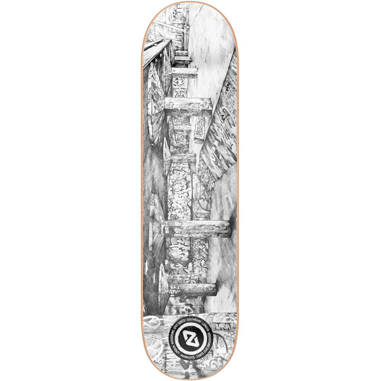 Hydroponic Spot Series Skateboard Deck - South Bank 8"