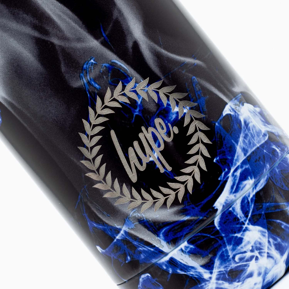 Hype Metal Water Bottle 500ml - Flame Crest Black/Blue