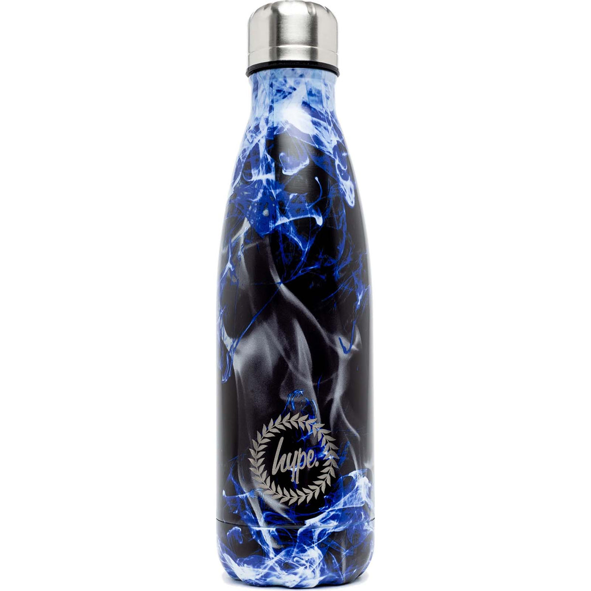 Hype Metal Water Bottle 500ml - Flame Crest Black/Blue