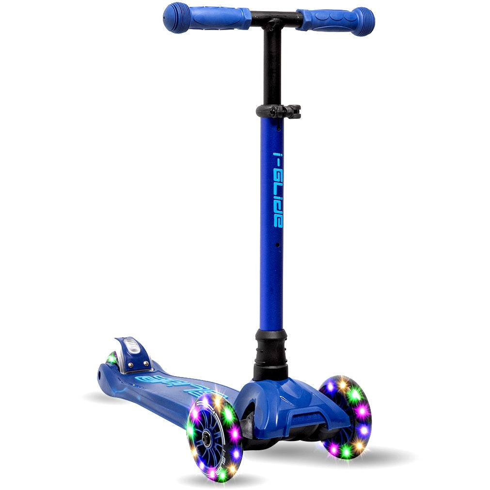 I-Glide 3-Wheel Kids Scooter - Blue/Blue