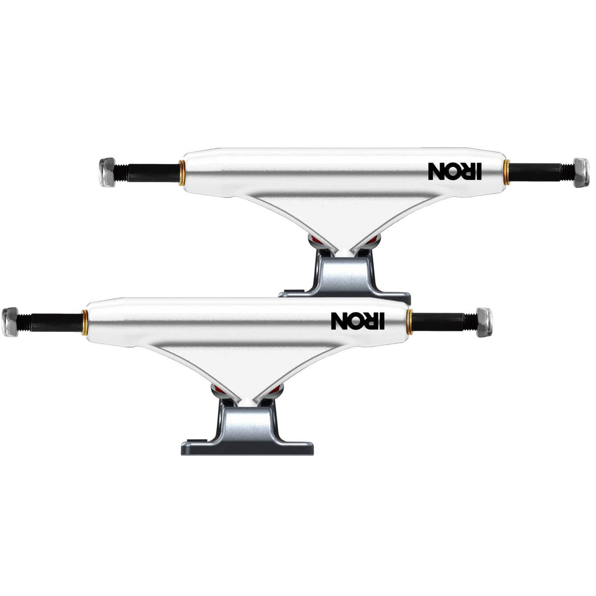 Iron High Skateboard Trucks - White 129mm