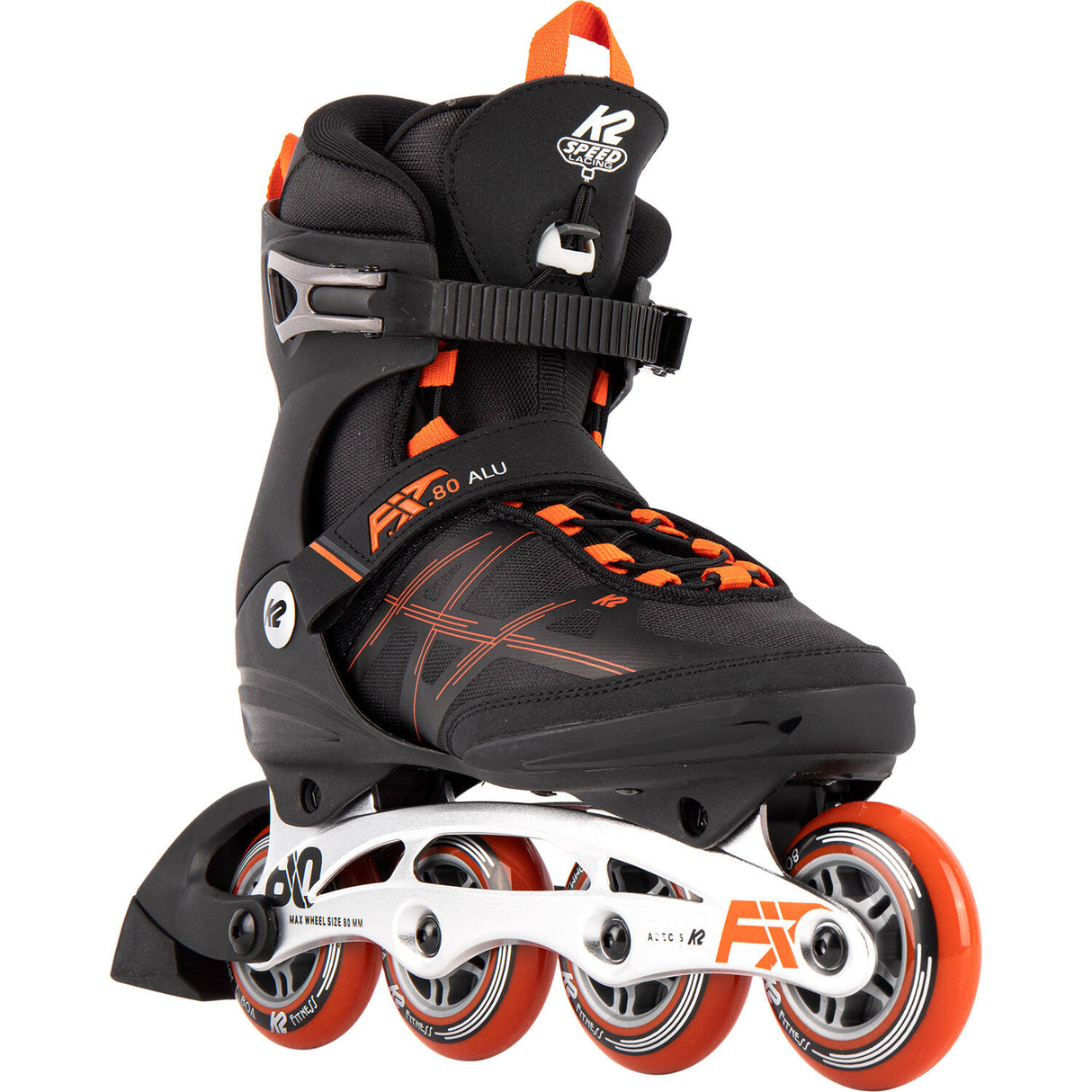 K2 F.I.T. 80 ALU Inline Skates - Black/Red