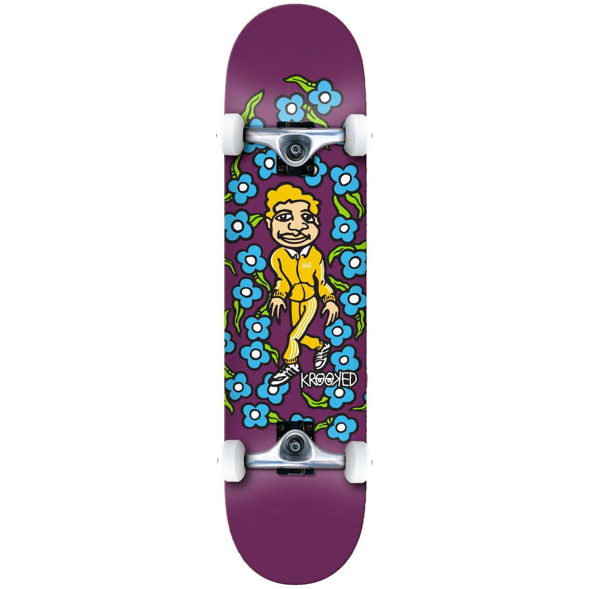 Krooked Classic Sweatpants Complete Skateboard - Purple 7.75''