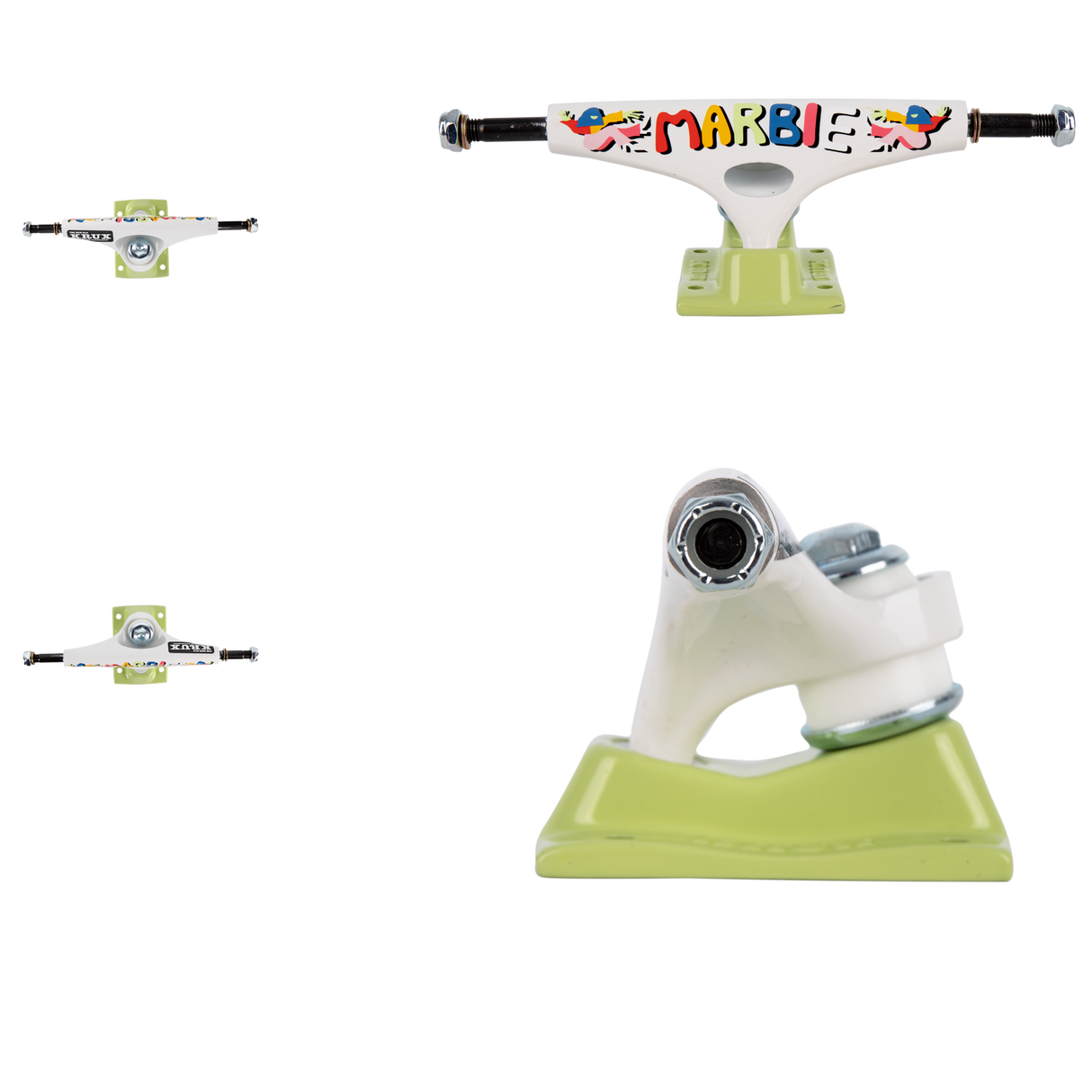 Krux DLK K5 Marbie Miller Skateboard Trucks - White 8"