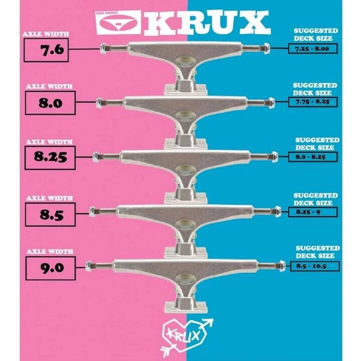 Krux K5 Skateboard Trucks - Polished 8.5''