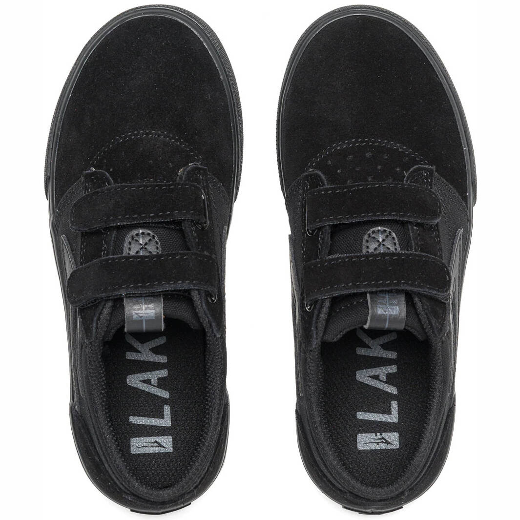 Lakai Griffin Kid's Skate Shoes - Black/Black Suede