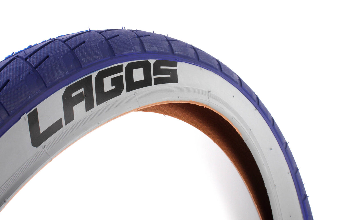Mafiabike LC 20" BMX Tyres (Pair) - Blue/Grey Sidewall