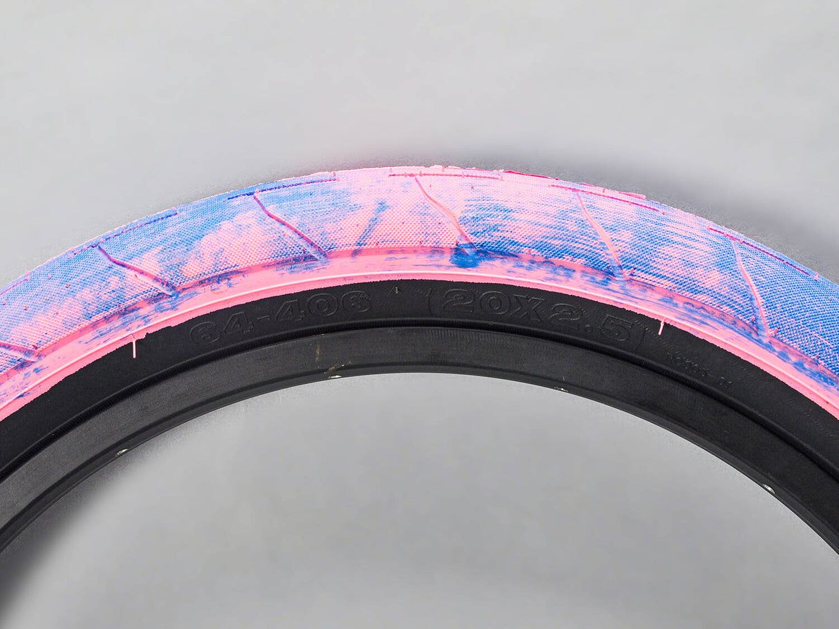 Mafiabike Lagos RSR 20" BMX Tyre - Pink/Blue Marble (PAIR)