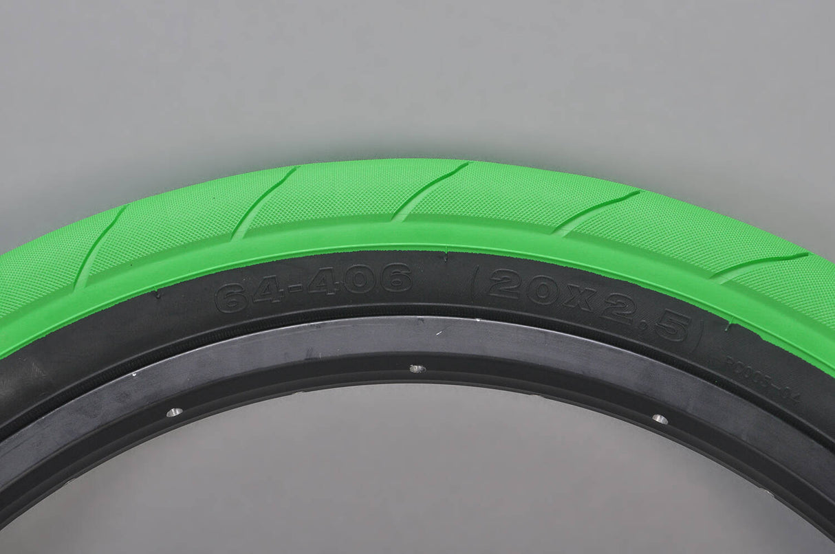 Mafiabike Lagos RSR 20" BMX Tyre - Green/Black (PAIR)