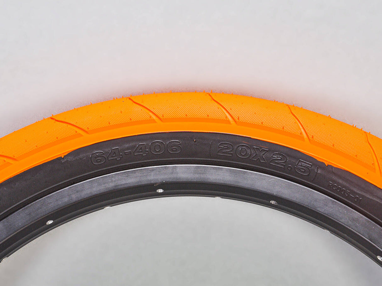 Mafiabike Lagos RSR 20" BMX Tyres - Orange/Black (PAIR)