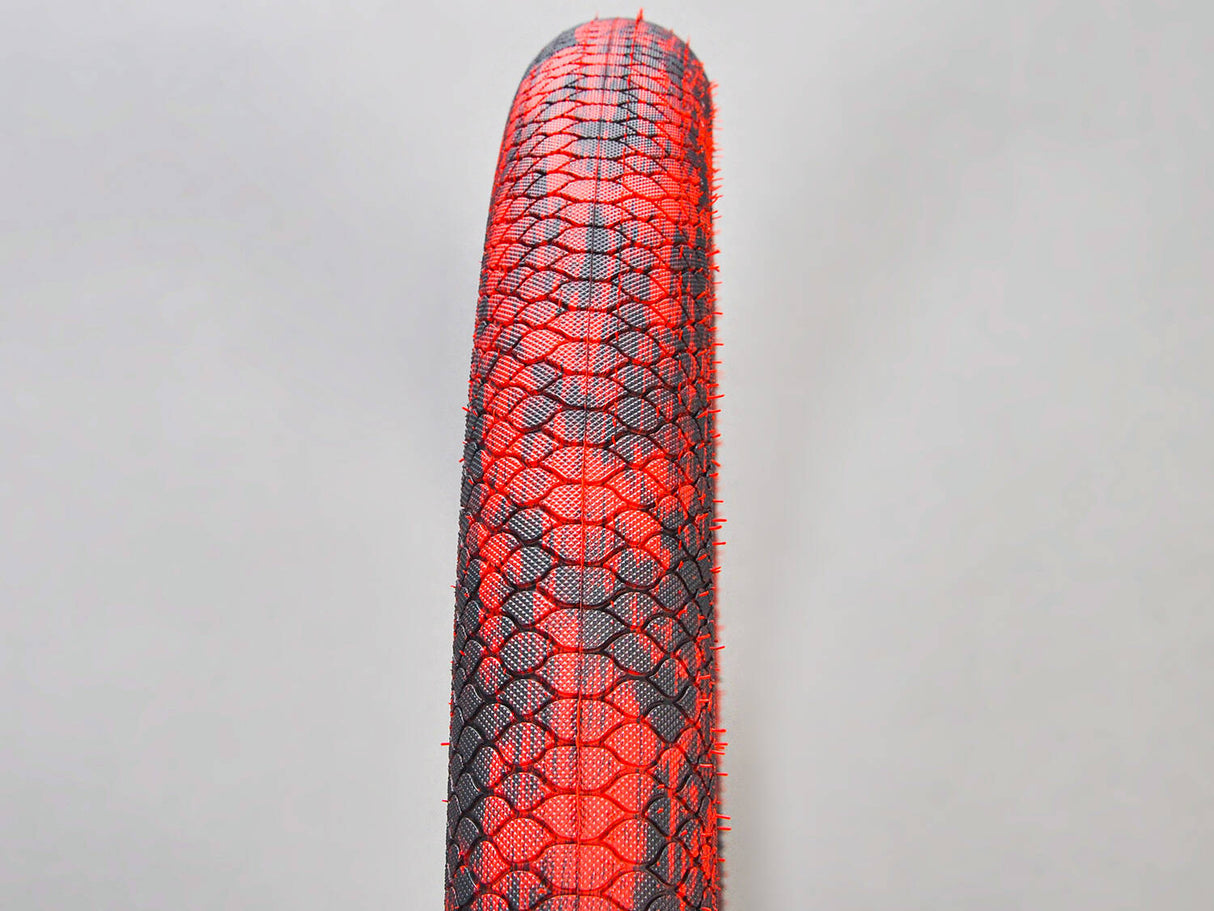 Mafiabike Lagos Snakeskin 2 27.5" BMX Tyre - Red/Black Marble (PAIR)