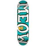 Meow Logo Skateboard Deck - Teal 8''