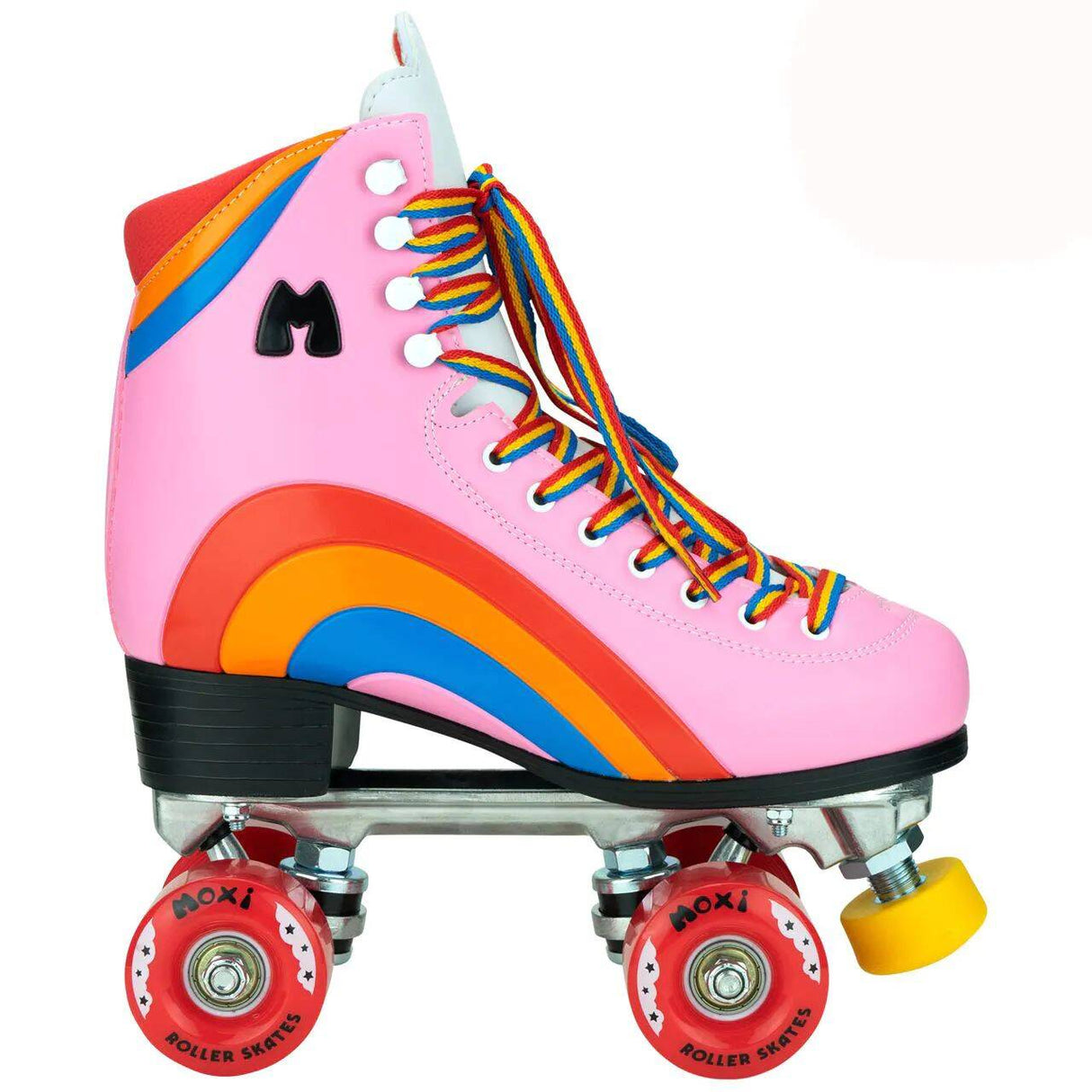 Moxi Rainbow Quad Roller Skates - Bubble Gum Pink