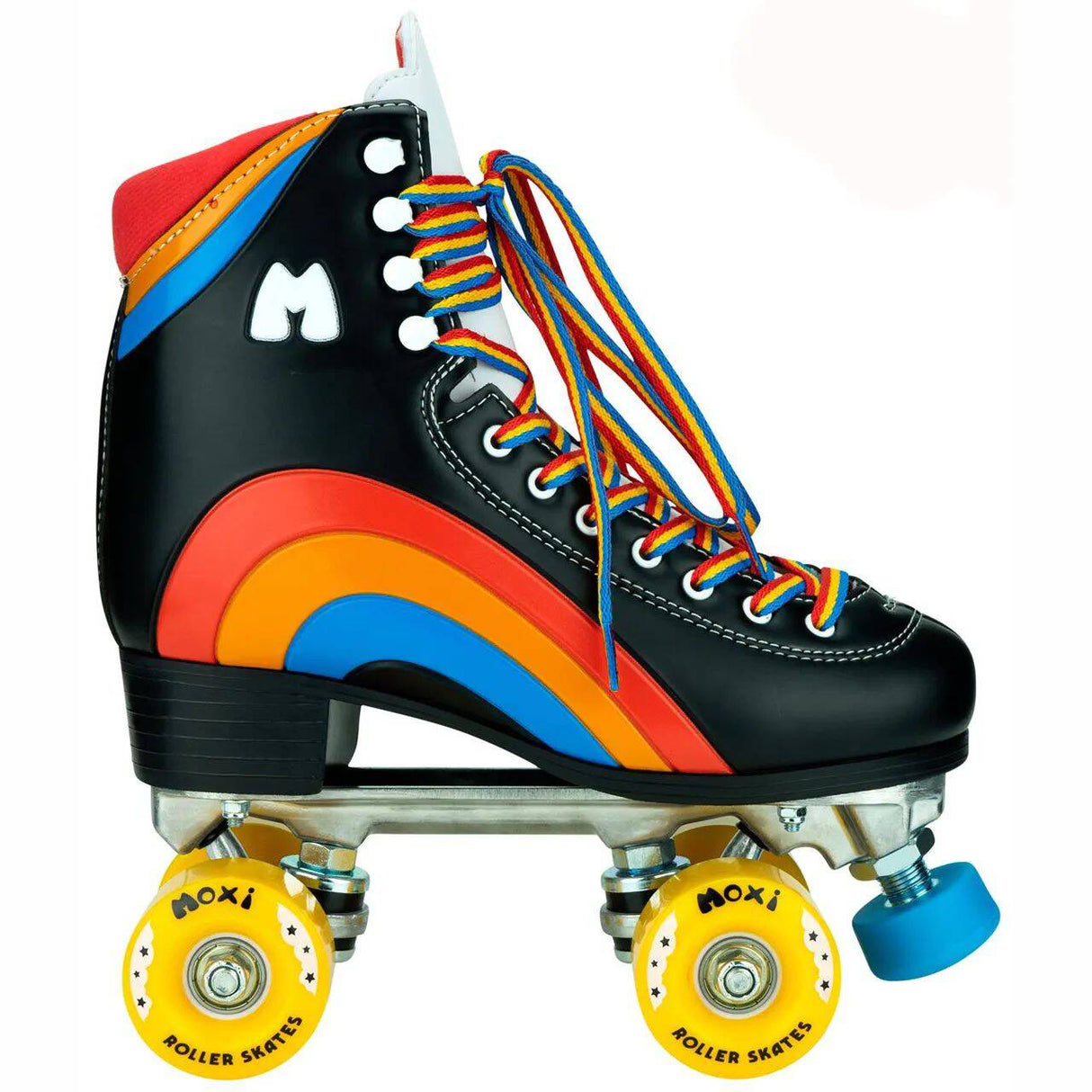 Moxi Rainbow Quad Roller Skates - Black