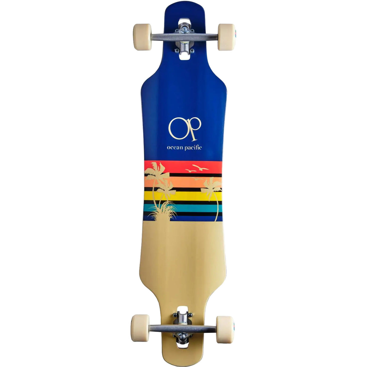 Ocean Pacific Sunset Drop Through Complete Longboard - Navy 39"