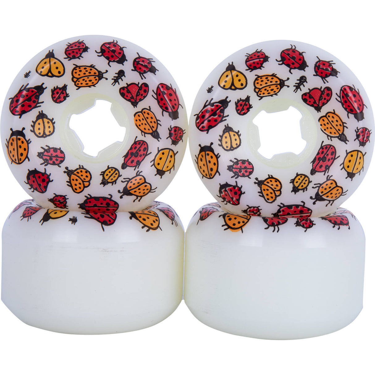 OJ Boserio Ladybugs Skateboard Wheels - White 60mm