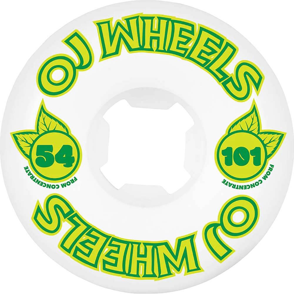 OJ From Concentrate Hardline Skateboard Wheels - White 54mm