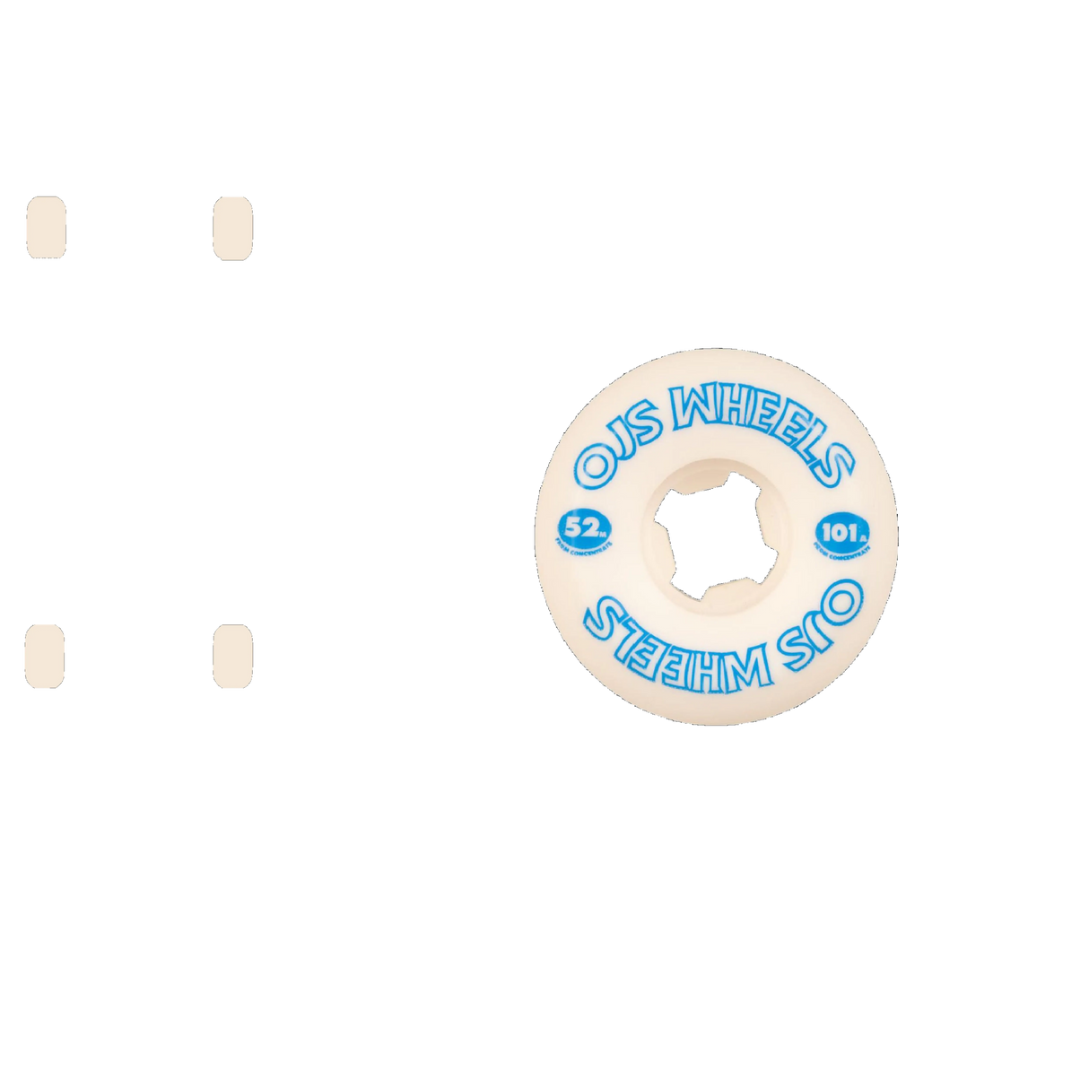 OJ From Concentrate Hardline 101a Skateboard Wheels - White 52mm