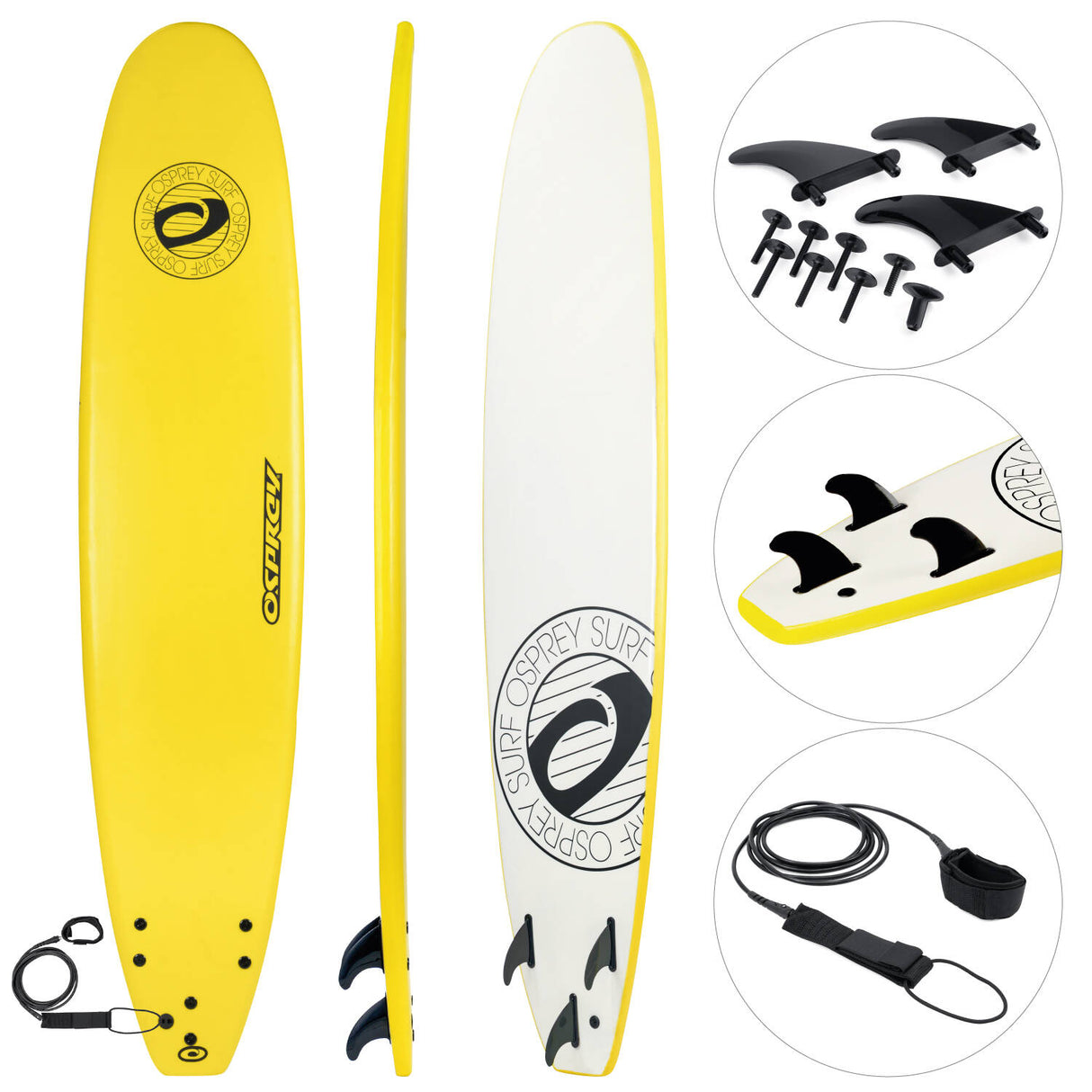 Osprey Foamie Surfboard - Yellow 9' 3''