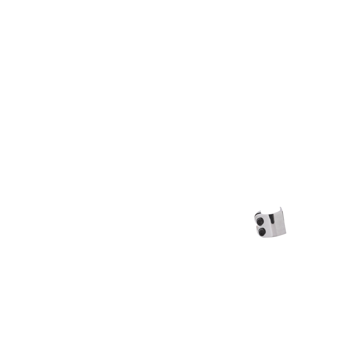 Panda Double V2 Scooter Clamp - Chrome