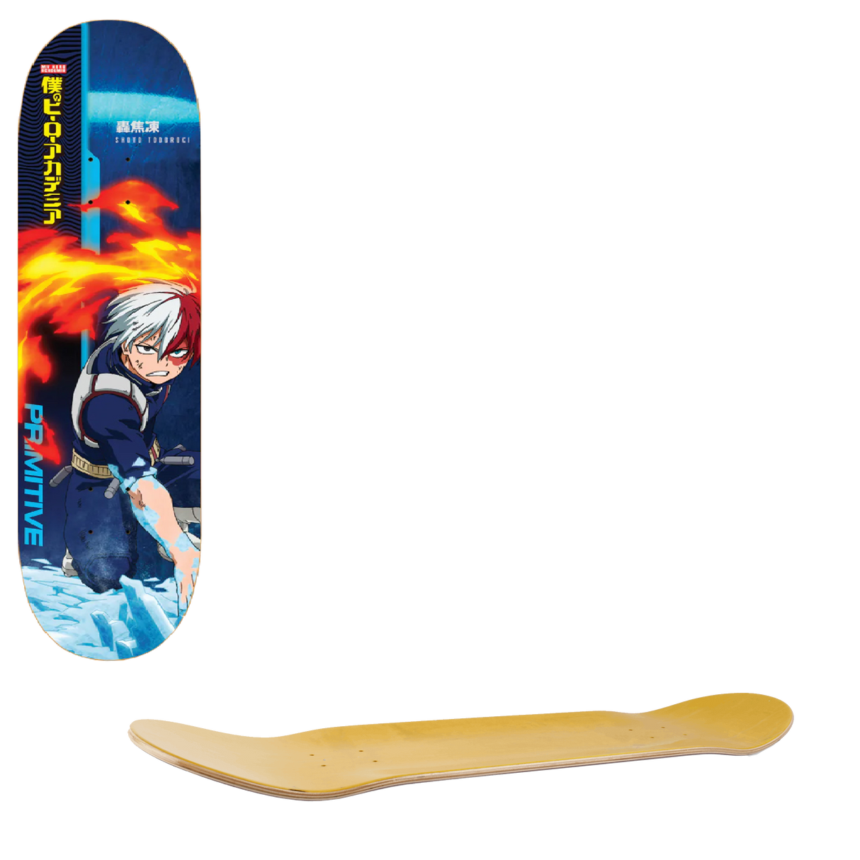 Primitive X My Hero Academia Skateboard Deck - Shoto Todoroki 8.125"